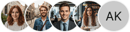 Multiple investor profile avatars on Lume Rendato trading review block